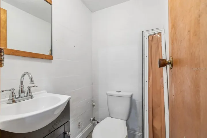 Half bath in detached garage