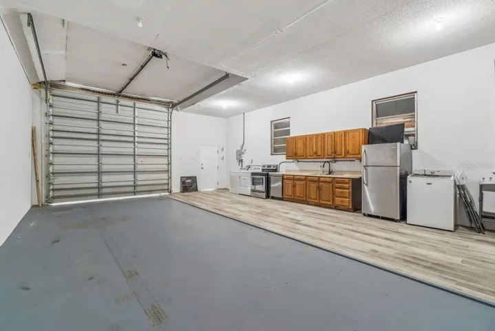 Detached garage with kitchen