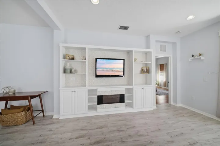 Custom built-in with electric fireplace