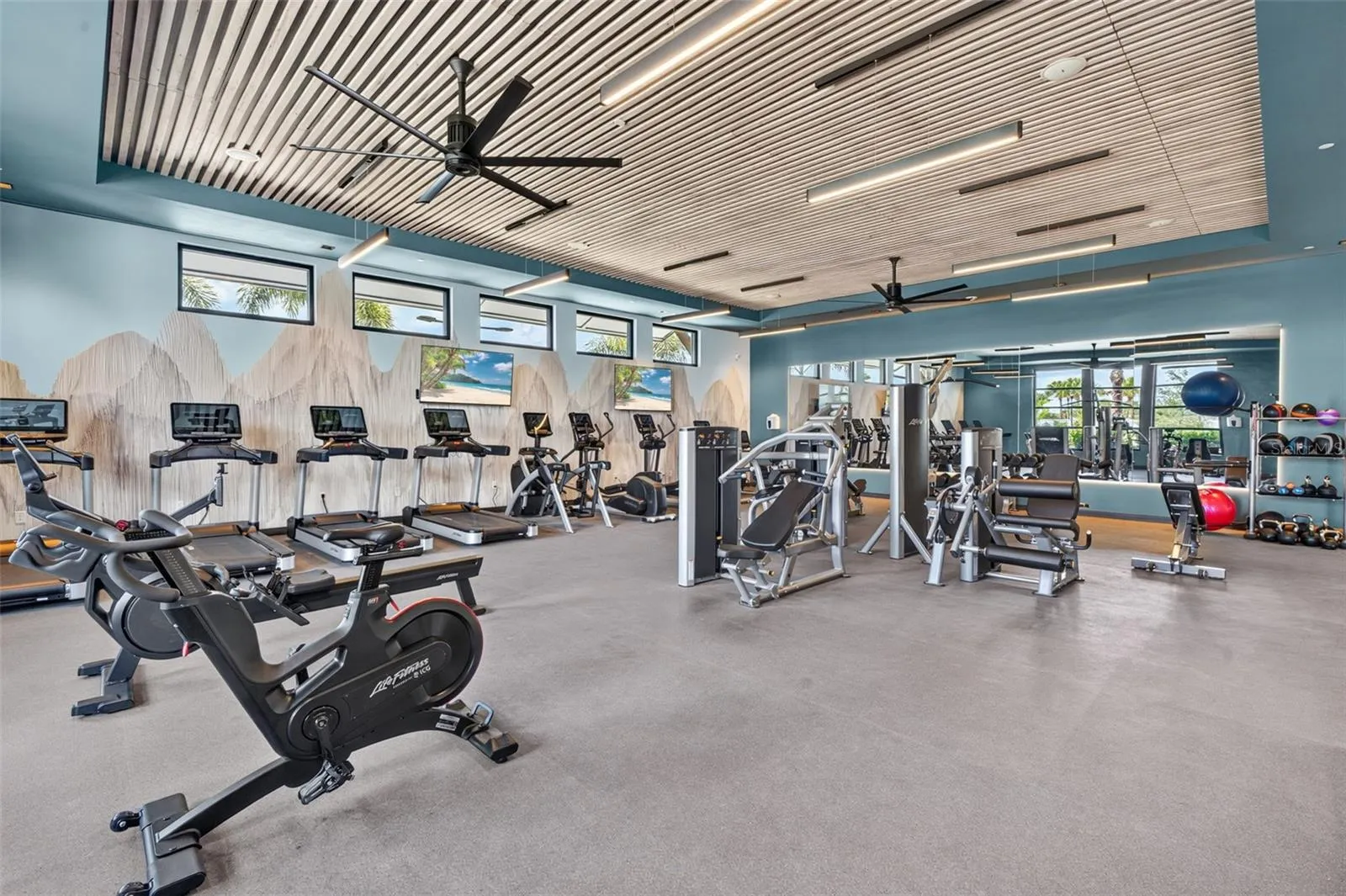 well equipped gym
