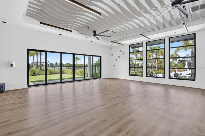 both indoor and outdoor group fitness areas