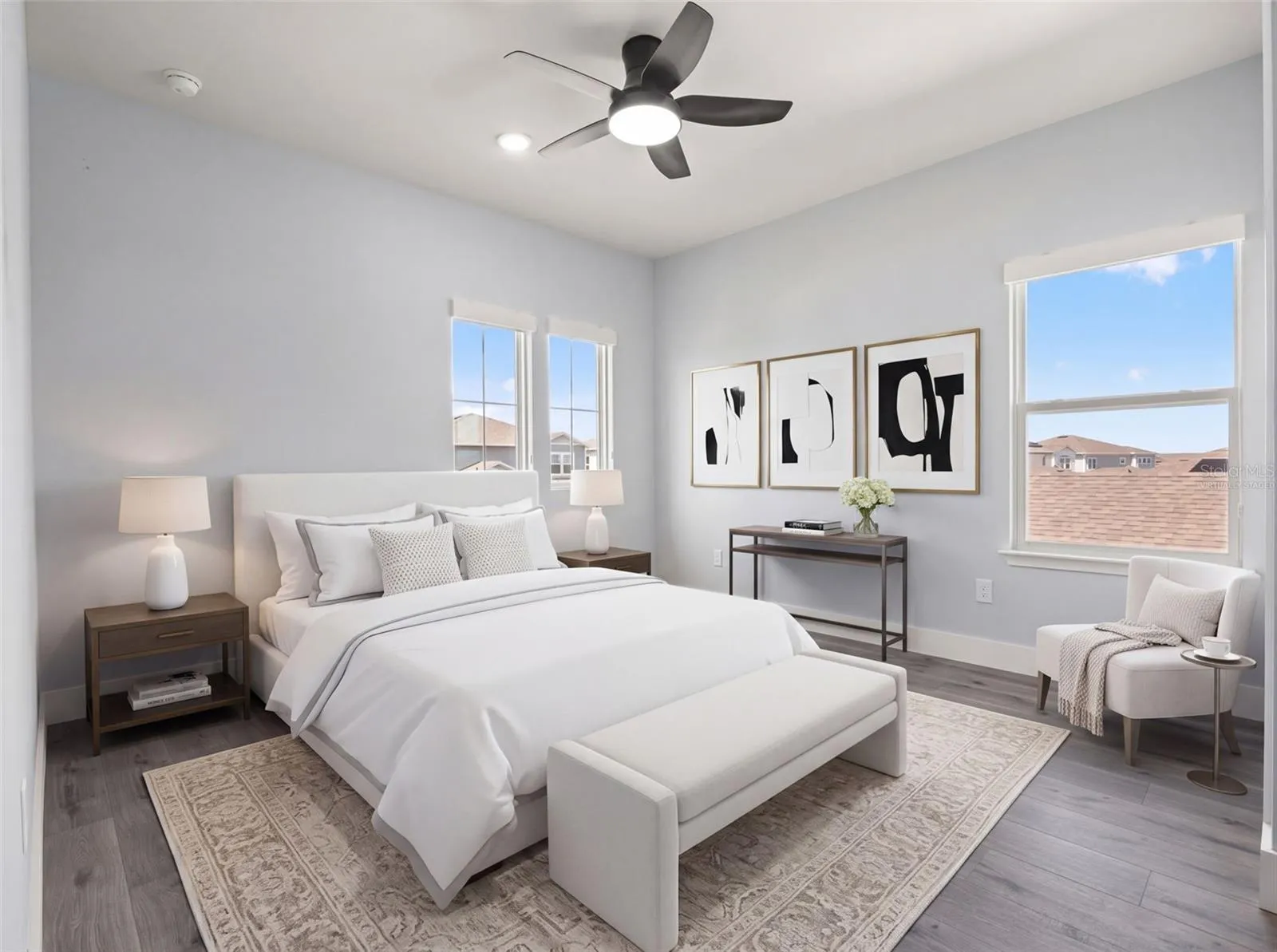 Virtually Staged Bedroom 3 Upstairs