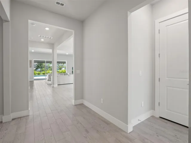 View from Front Door-Downstairs BR to right