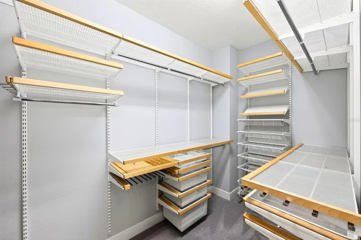 Custom walk-in closet.
