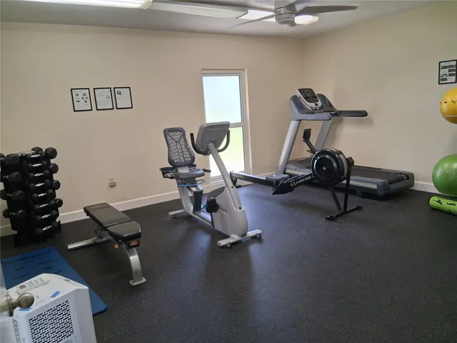 Fitness center in clubhouse