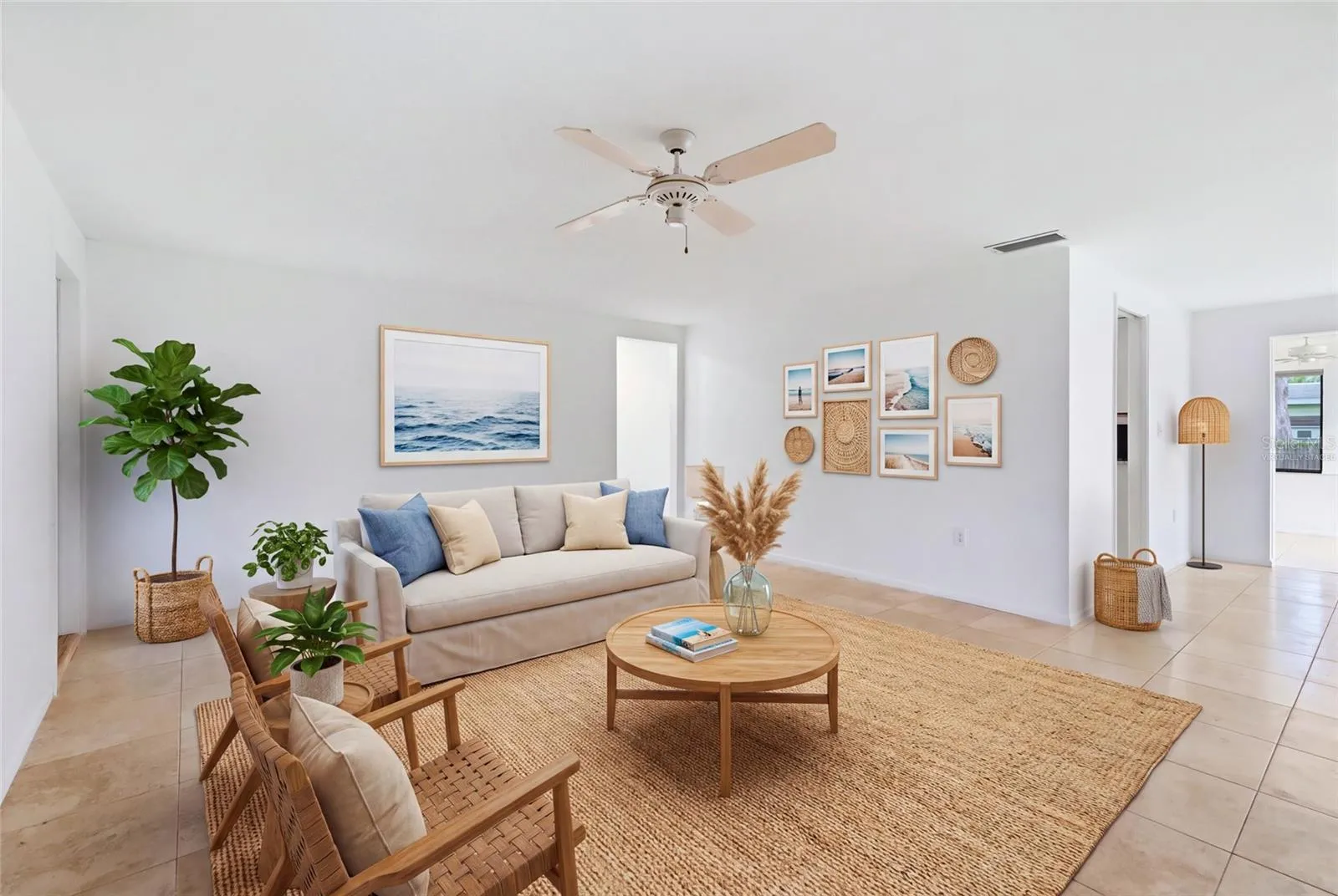 Virtually Staged Living Room