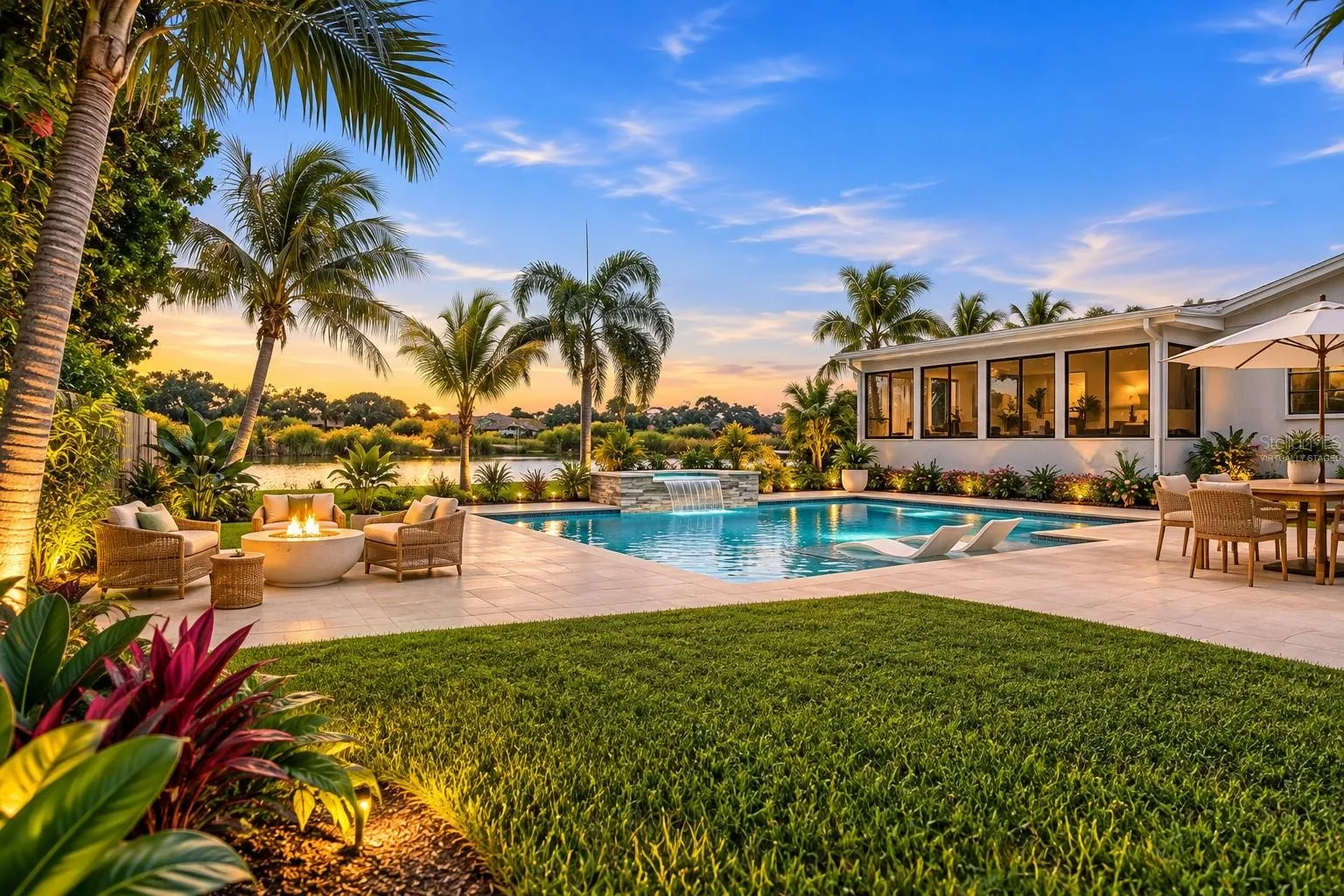Virtually Enhanced Conceptual Pool/Outdoor Living Rendering