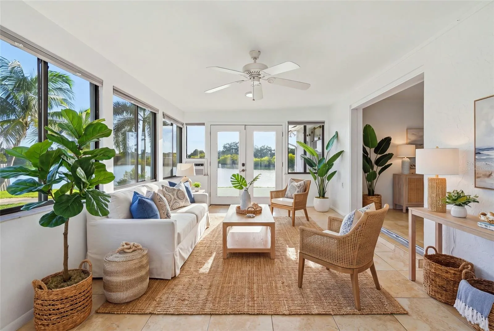 Virtually Staged Florida Room