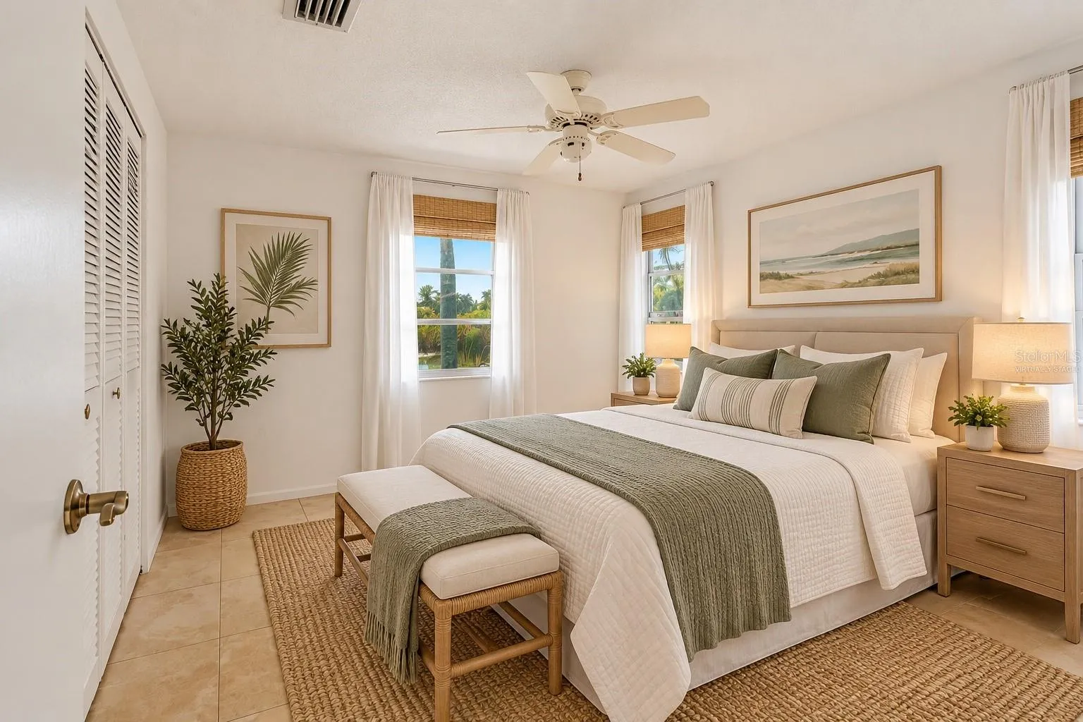 Virtually Staged Guest Bedroom