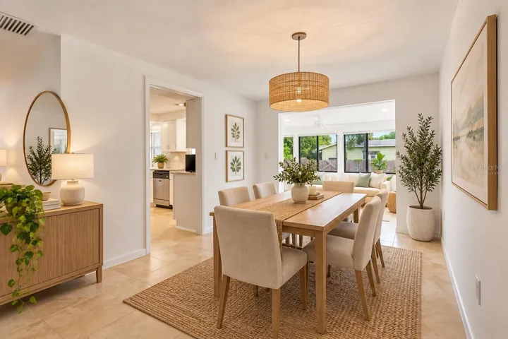 Virtually Staged Dining Room