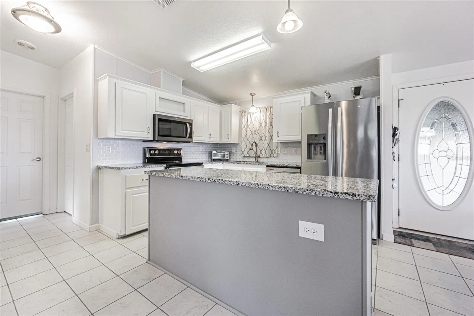 Spacious kitchen with center island
