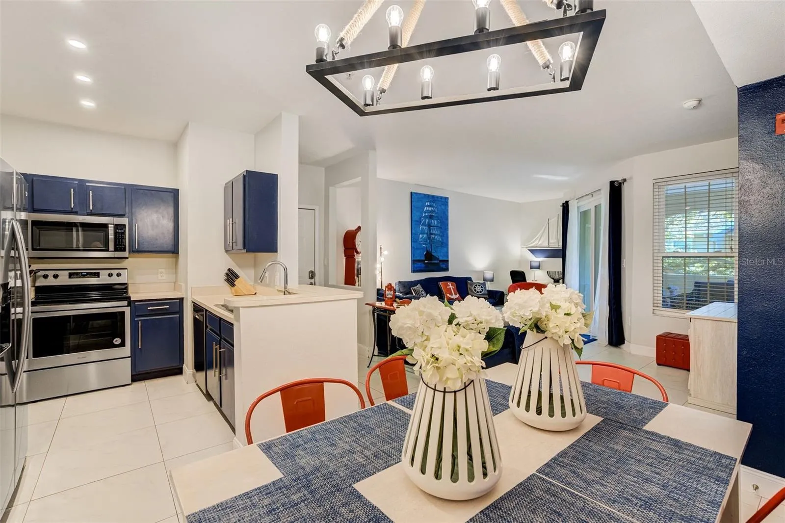 Light and bright updated unit with newer stainless steel appliances