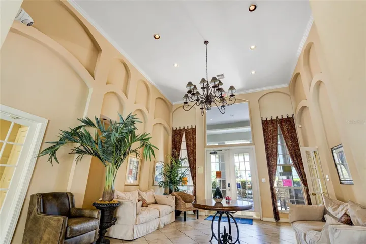 Clubhouse lobby