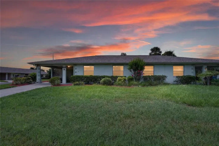 Twilight Exterior Front View