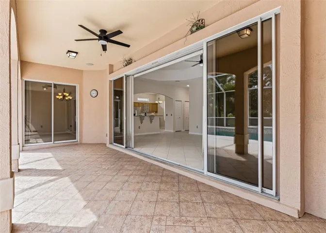Sliders to pool area