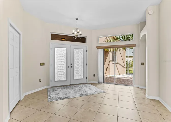 Front door from inside view