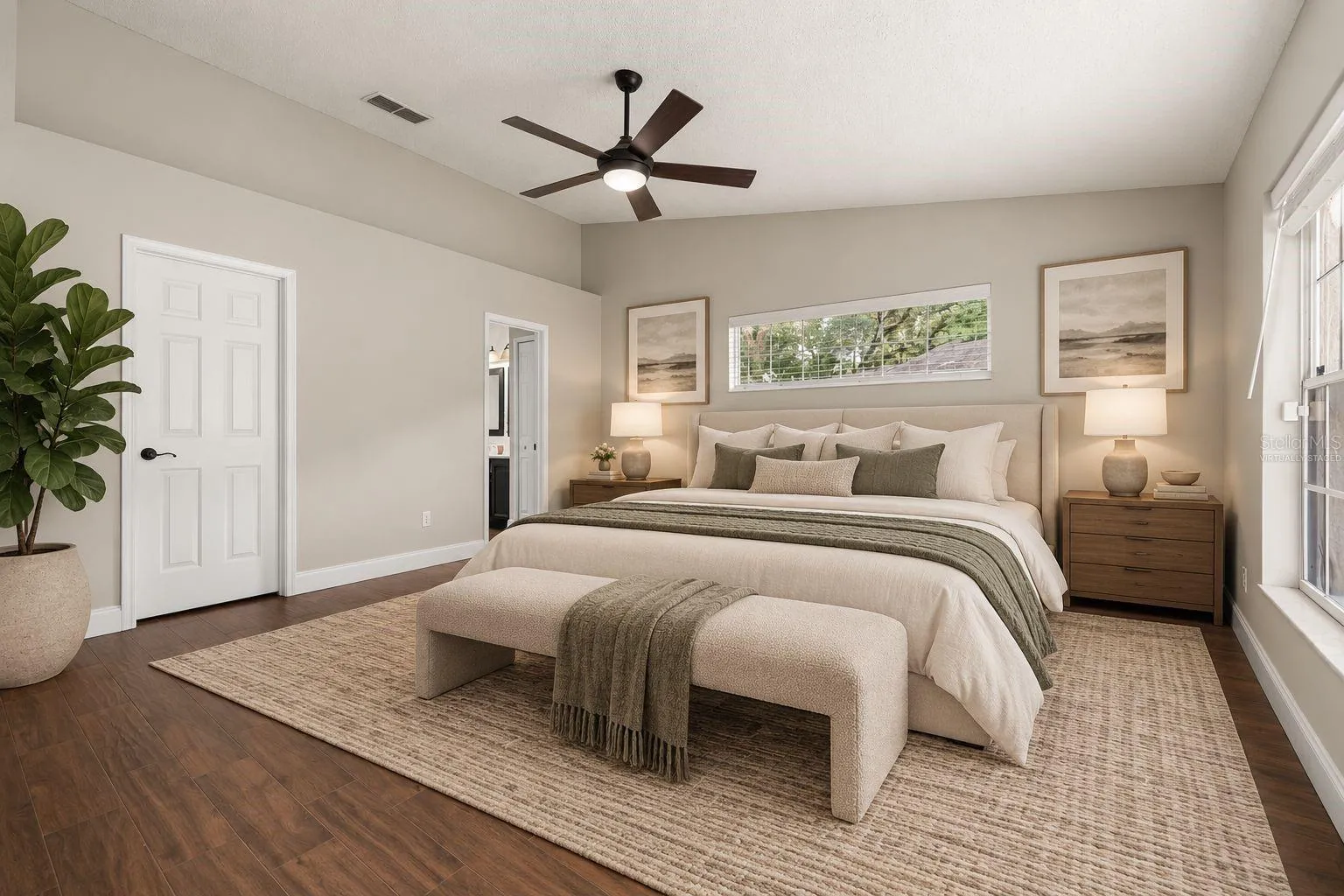 Primary Suite Virtually Staged
