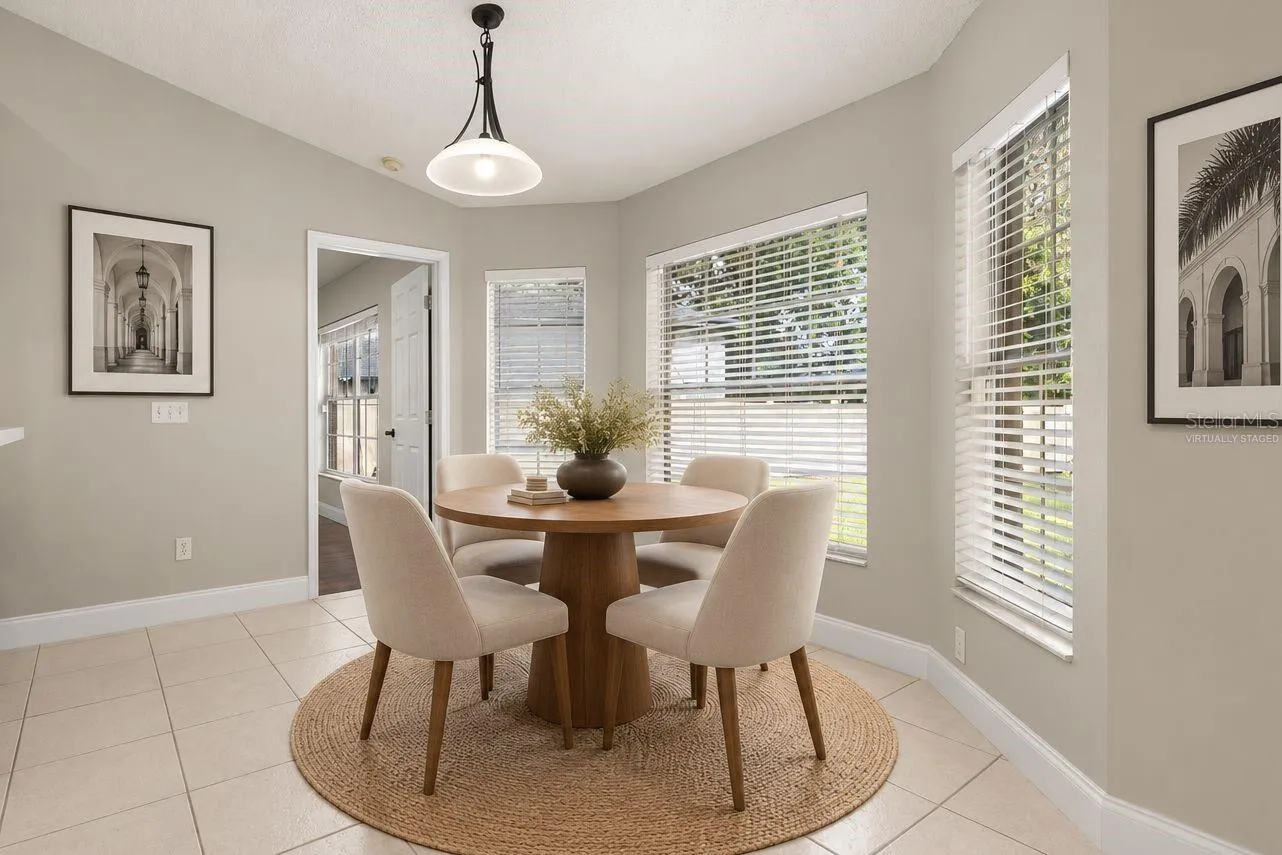 Virtually Staged Breakfast Nook