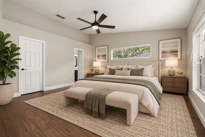 Primary Suite Virtually Staged