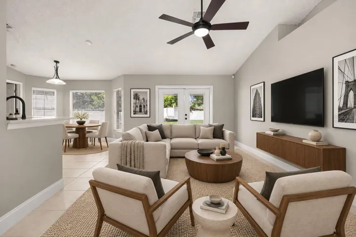 Virtually Staged Living Room