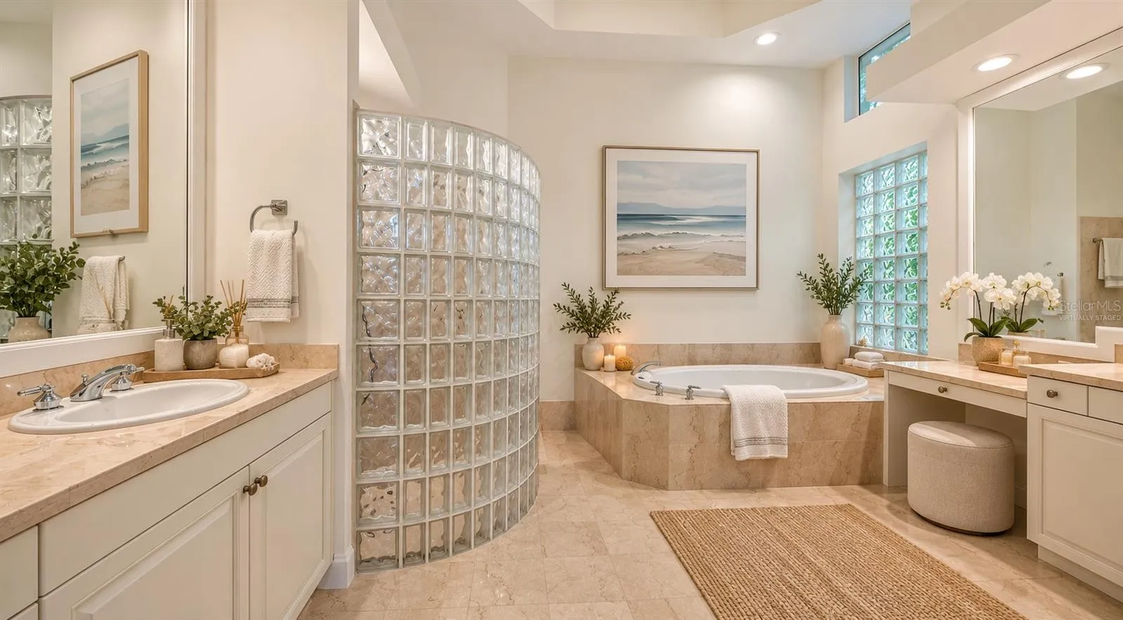 Virtually Staged primary bath