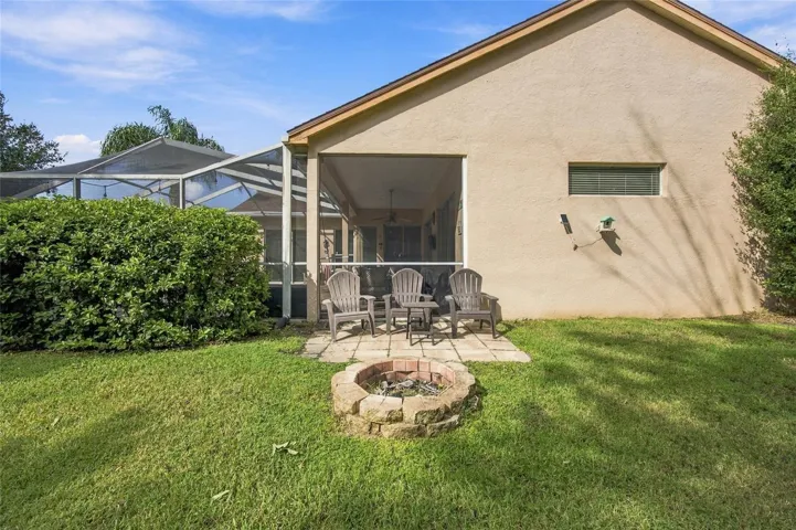 Back Yard with Fire Pit