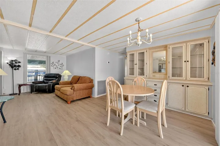 Dining Room with built-in cabinetry
