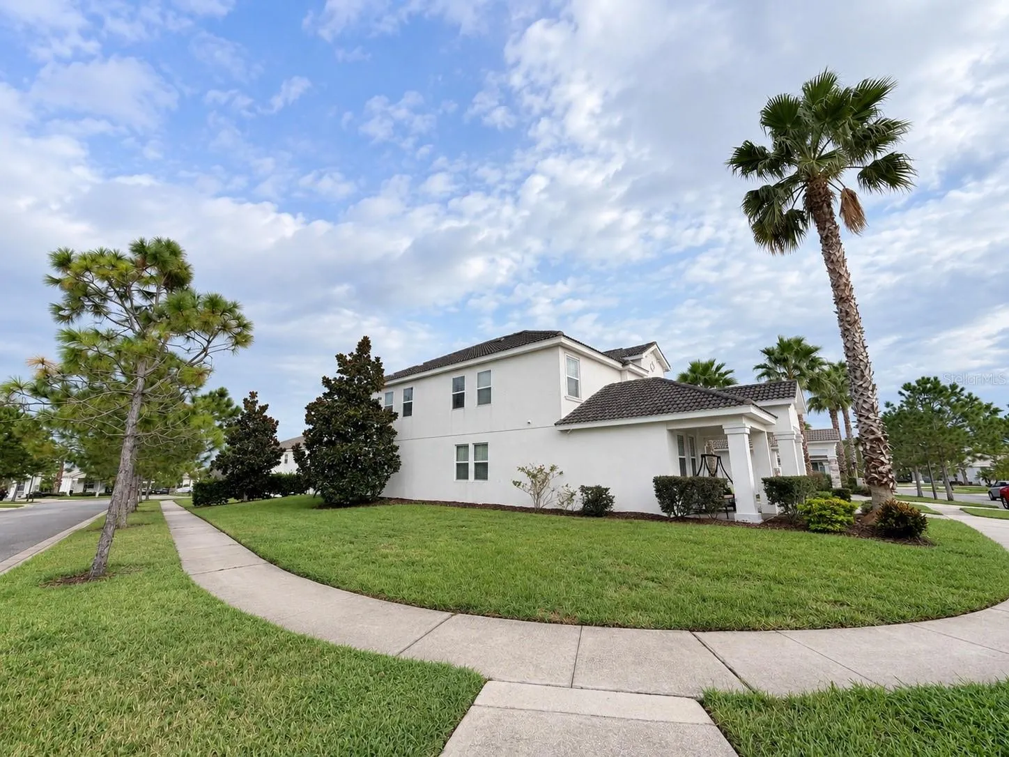 Generous corner homesite provides additional outdoor space and an open feel.