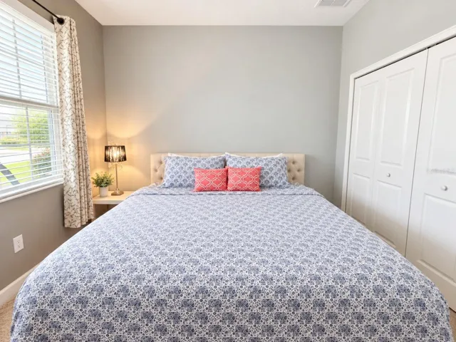 First floor bedroom is perfect for an in-law or guest space.
