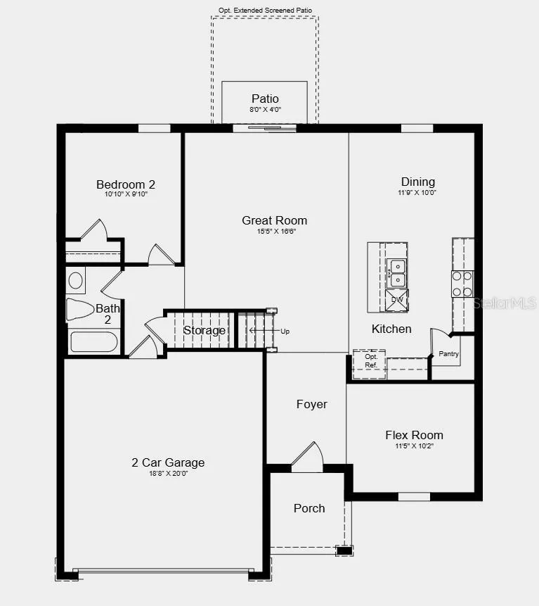 First Floor Plan - Additional Highlights Include: all appliances included, and window blinds throughout the home