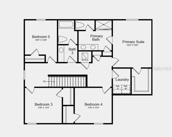 Second Floor Plan - Additional Highlights Include: all appliances included, and window blinds throughout the home