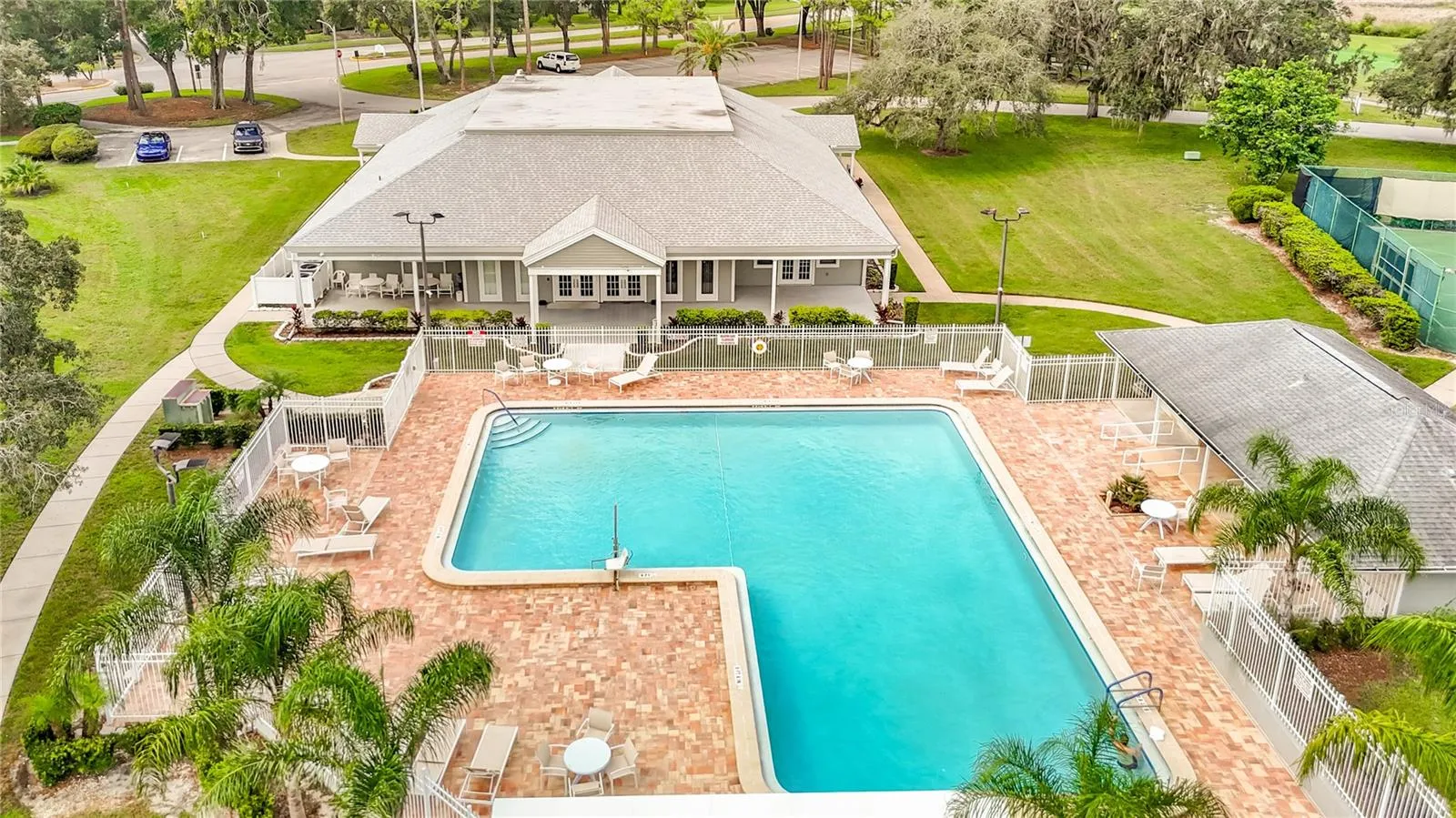 Heated pool with Cabana room and outdoor shower. Access to all amenities  is with a fob.