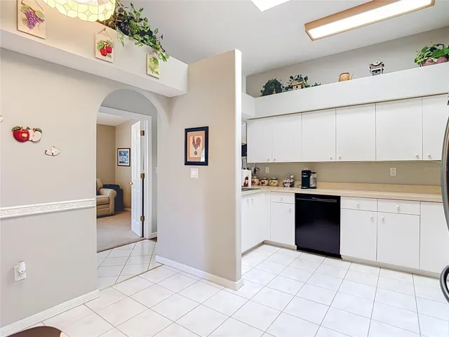 THe kitchen is a good size with plenty of cabinets and drawers for all those kitchen doo-dads.