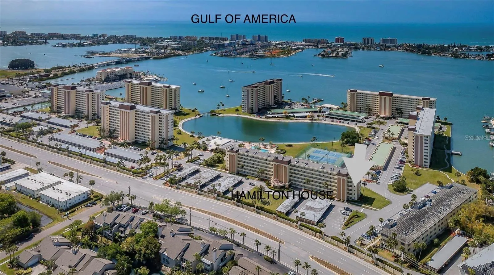 HAMILTON HOUSE FROM THE SUNNY SKIES OF FLORIDA. Sea Towers sits on Boca Ciega Bay minutes from the Gulf