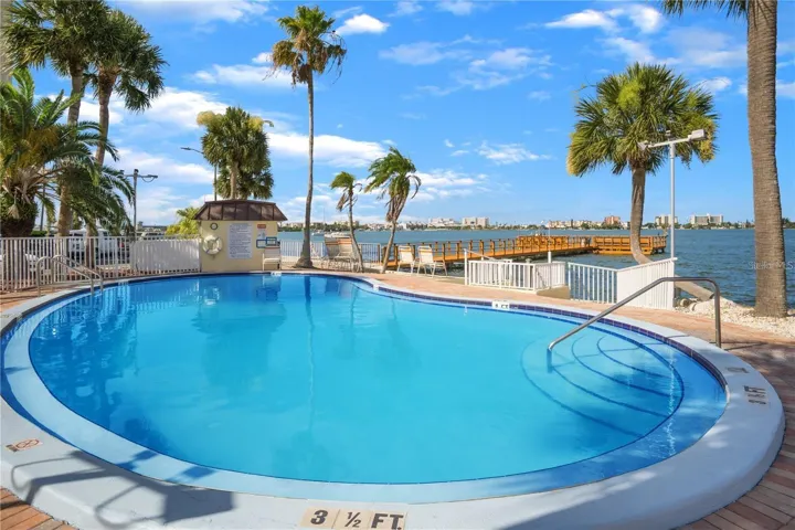 Beach pool on Boca Ciega Bay, another prime sunset spot. Covered shelter for parties, events, fun with bathrooms and grills