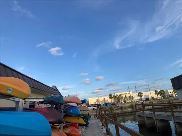 Kayak storage for an additional fee. There is also a kayak launch that’s free for everyone to use