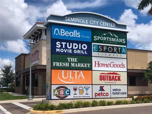 Seminole Center is blocks away with everything you might need
