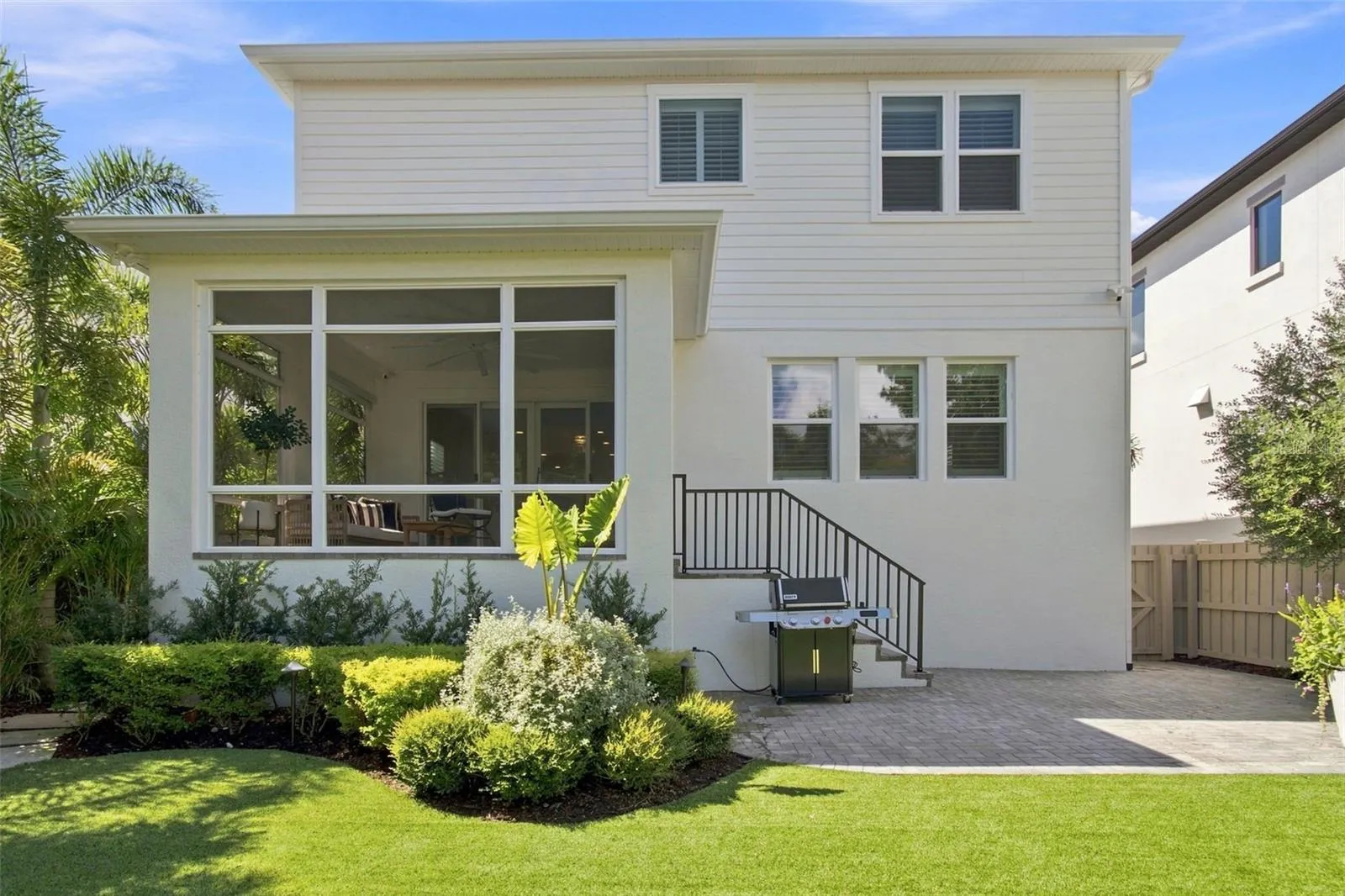 and mature landscaping