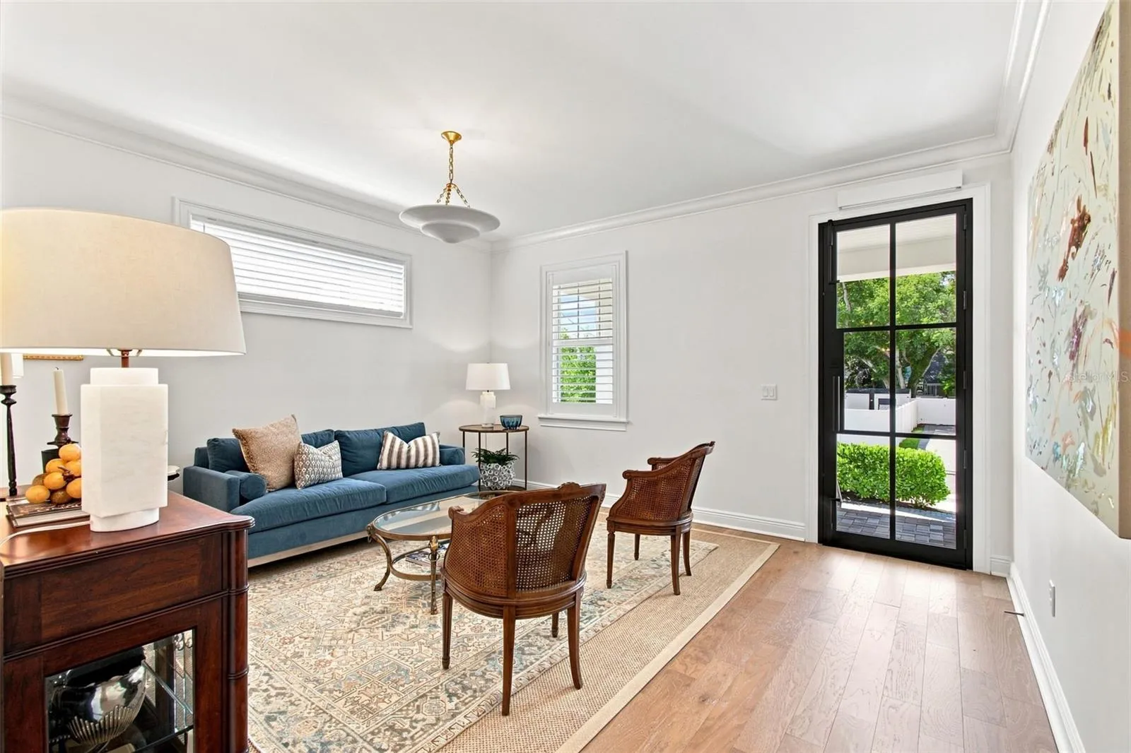 Flexible floor plan offers front room for living or dining area.