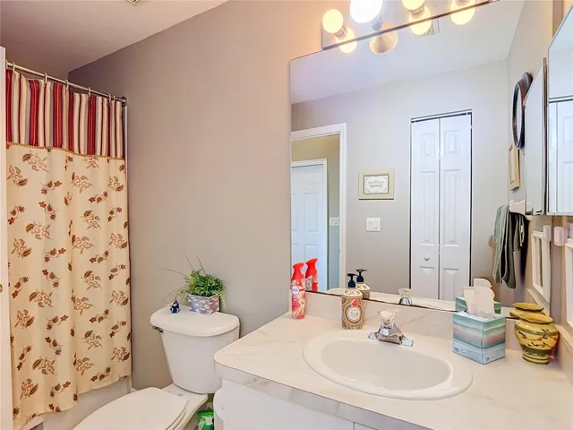 Bathroom 2 has the tub / shower combination.