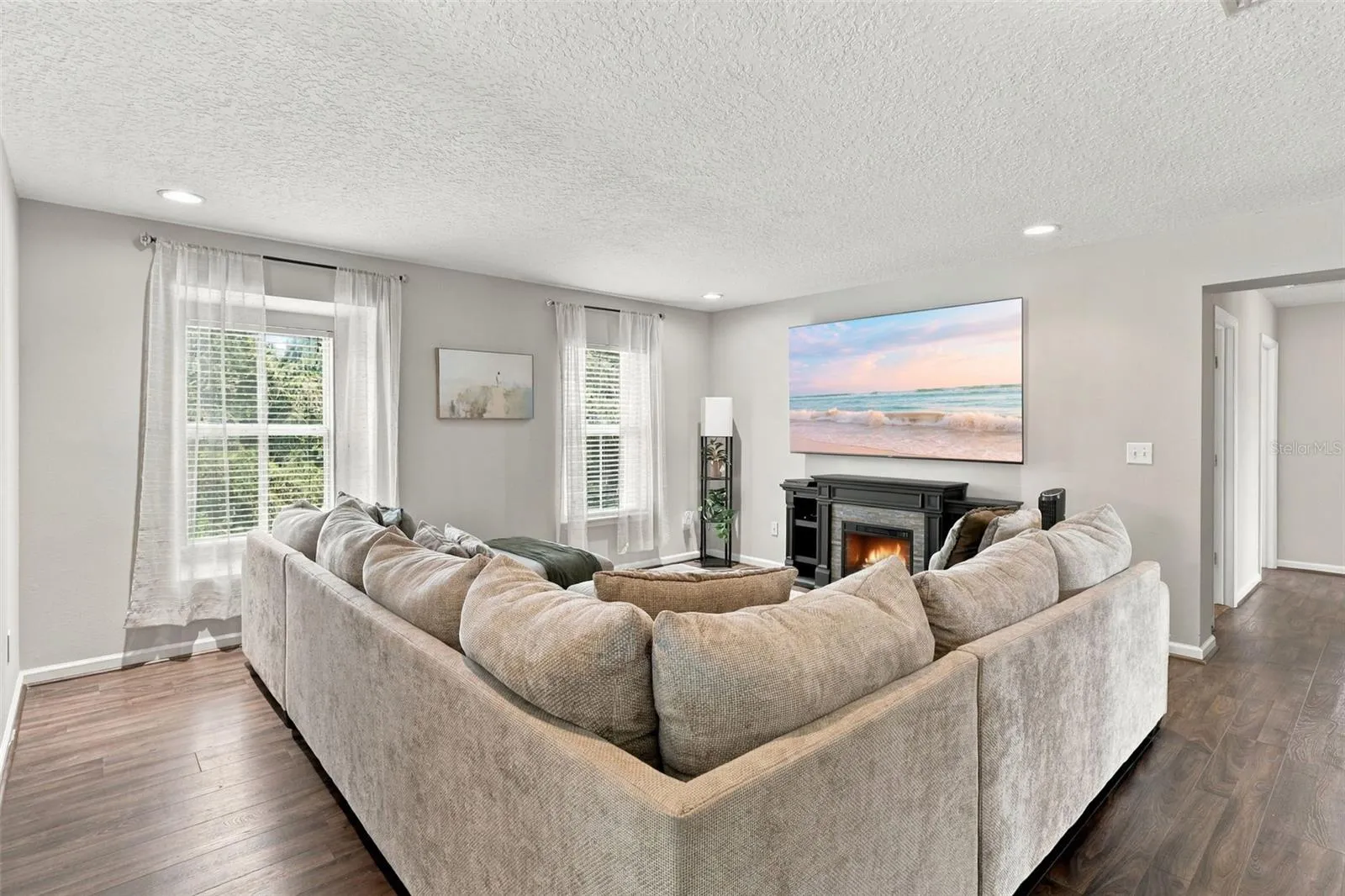 Bonus living space on the second floor great for entertaining