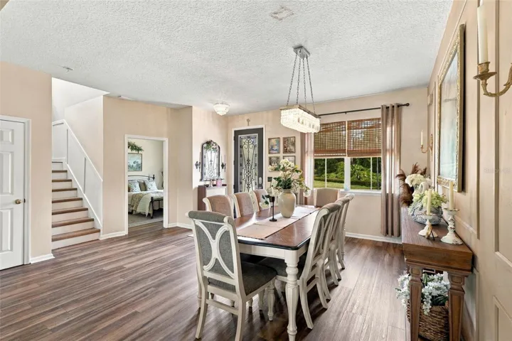 Formal dining area towards bonus room, currently being utilized as a 6th bedroom.