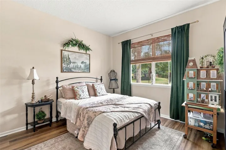 This first floor bonus room currently being used as an additional bedroom but would also work great as an office, playroom or even an additional seating area!