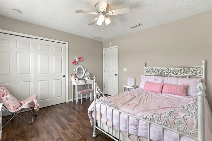 Down the hall you find the 3rd bedroom with built in closet and ceiling fan