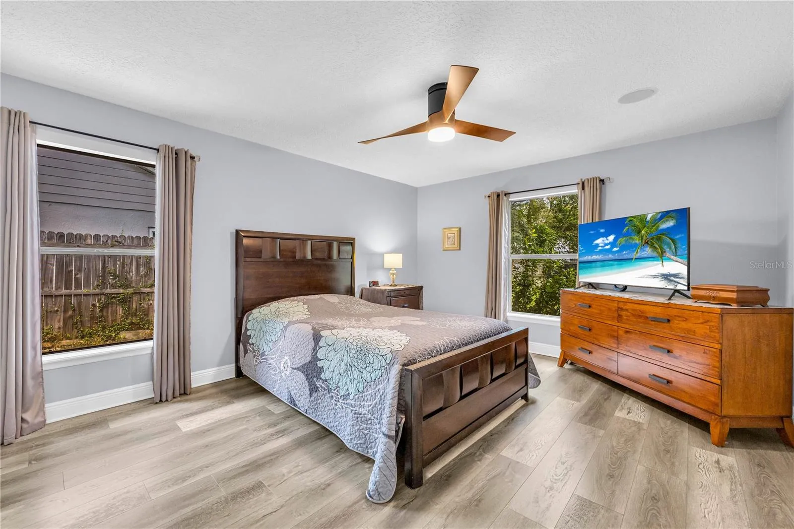 Primary suite with new luxury vinyl foors