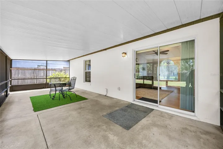 porch looking towards entry/exit door