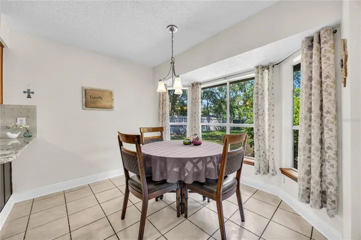 dinette overlooking yard