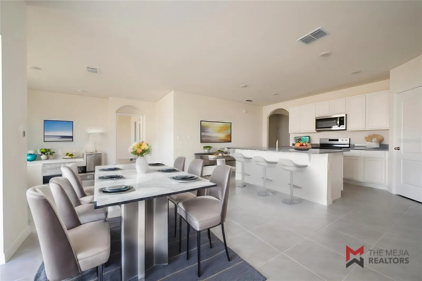 Staged kitchen view