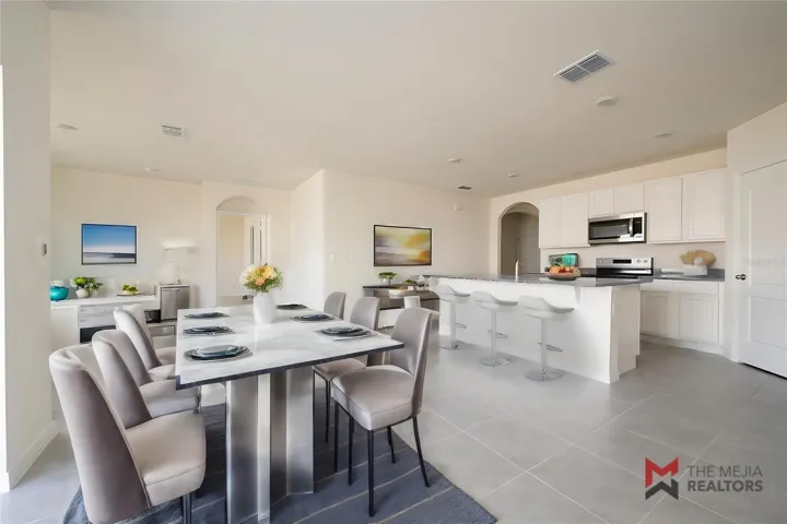 Staged kitchen view