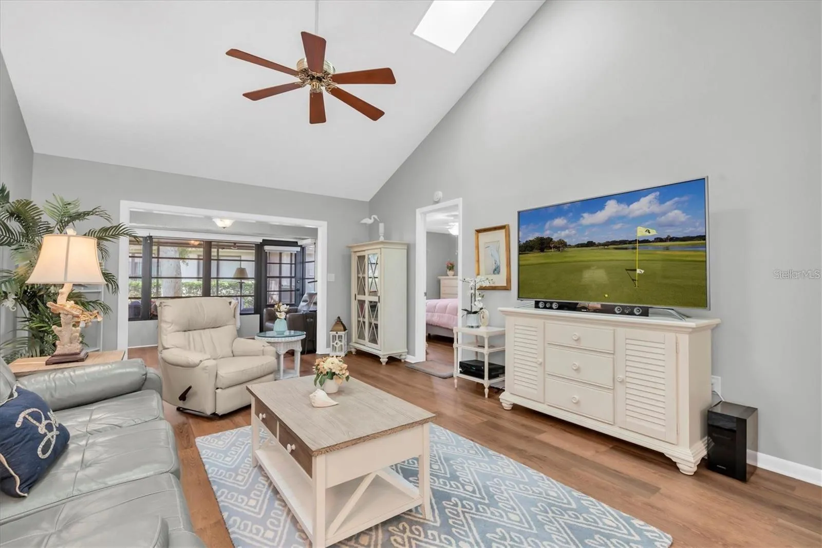 Vaulted Ceiling with sky lights